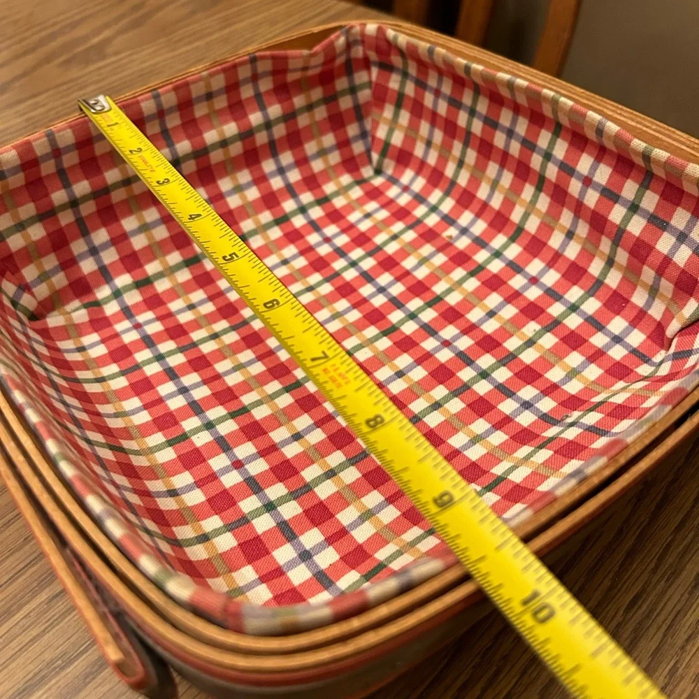 Longaberger Good Ol Summertime Picnic Pal Basket Divided with fabric Lin…